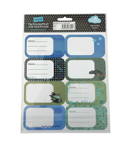 Book Labels - Cool Blues