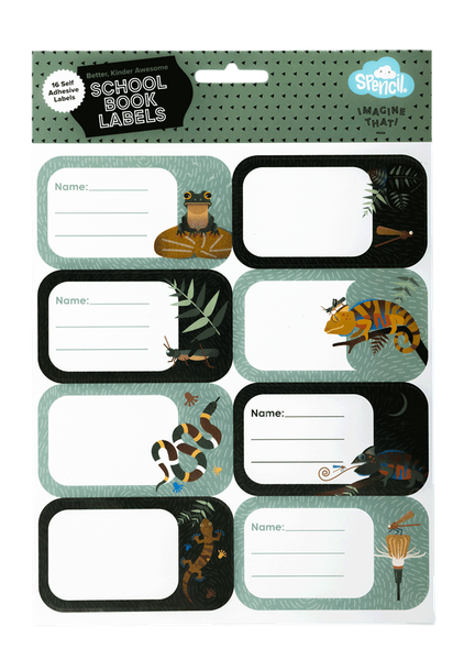 Book Labels - Quirky Chameleon