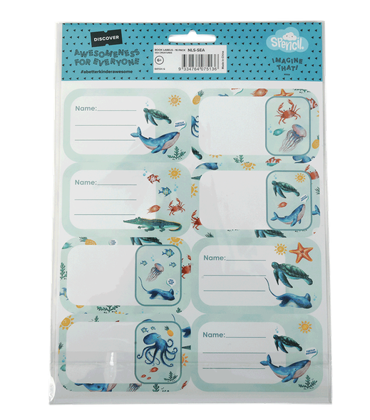 Book Labels - Sea Critters