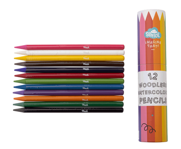 12 Woodless Watercolour Pencil Sets in Display Box