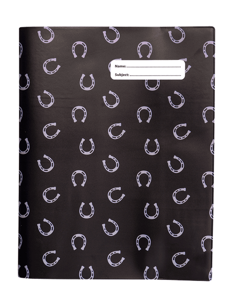Exercise Book Cover - Black & White Horses 6