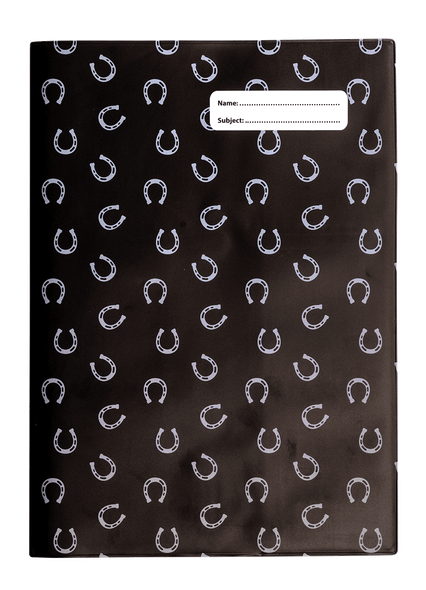 A4 Book Cover - Black & White Horses 6