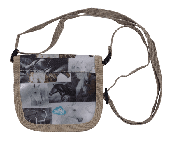 Lanyard Wallet - Black & White Horses