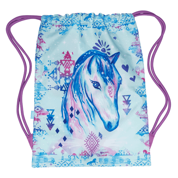 Big Drawstring Bag - Aztec Horse