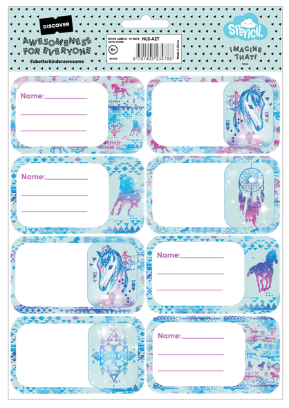 Book Labels - Aztec Horse