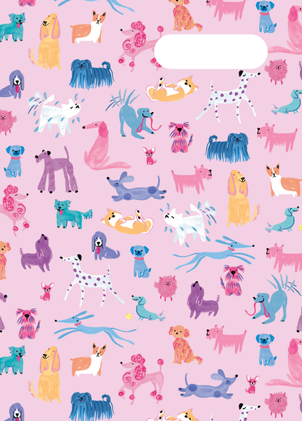 A4 Book Cover - Doodle Dogs 2
