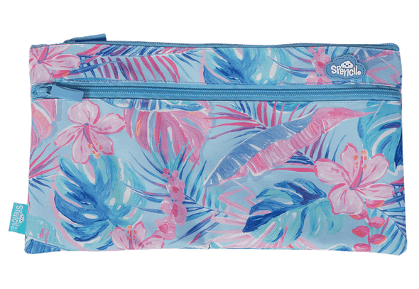 Twin Zip Pencil Case - Tropicana