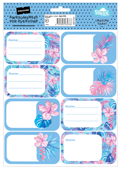 Book Labels - Tropicana
