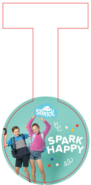 Spencil Point of Sale - Shelf Wobbler - Spark Happy Spencil Point of Sale - Shelf Wobbler - Spark Happy