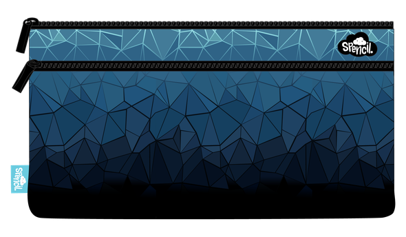 Twin Zip Pencil Case - Fractal