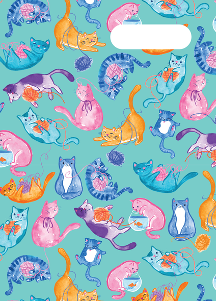 A4 Book Cover - Crazy Cats