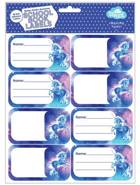 Book Labels - Moonlit Unicorn