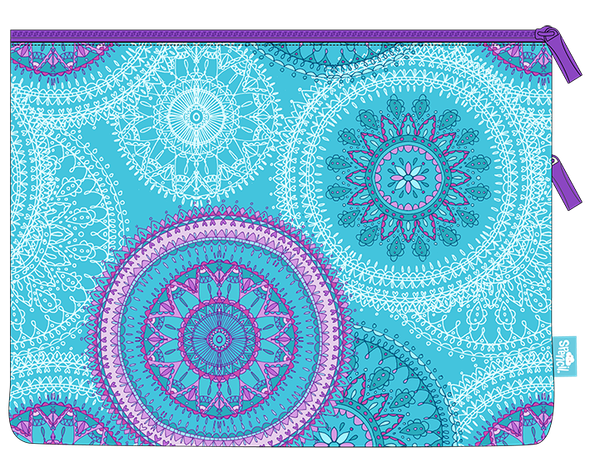 A4 Twin Zip Pencil Case - Amethyst Spirit