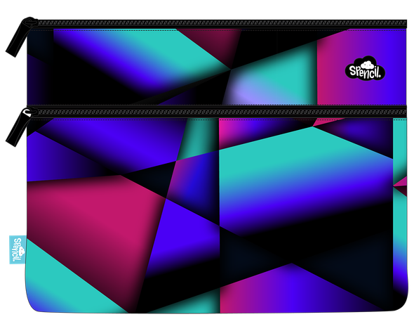 A4 Twin Zip Pencil Case - Shatter