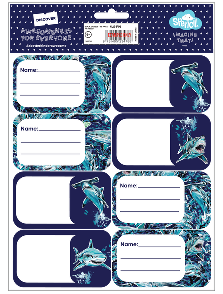 Book Labels - Fin Frenzy