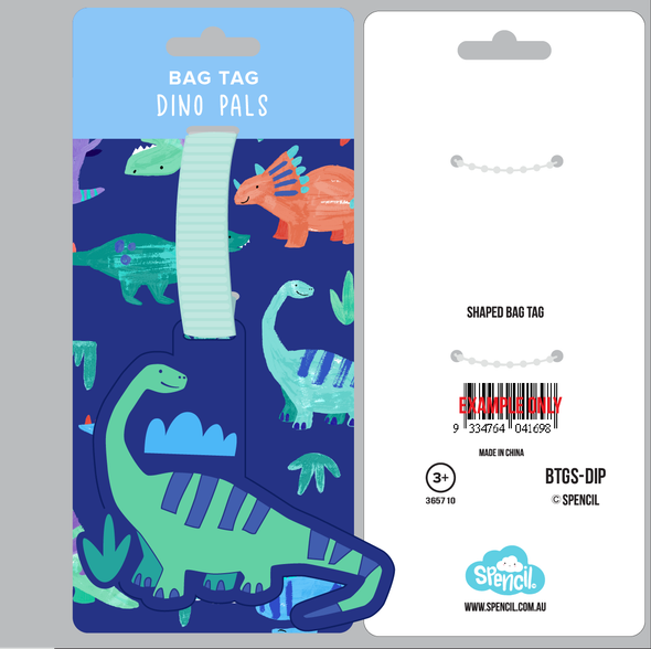 Bag Tag - Dino Pals