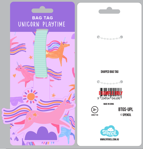 Bag Tag - Unicorn Playtime