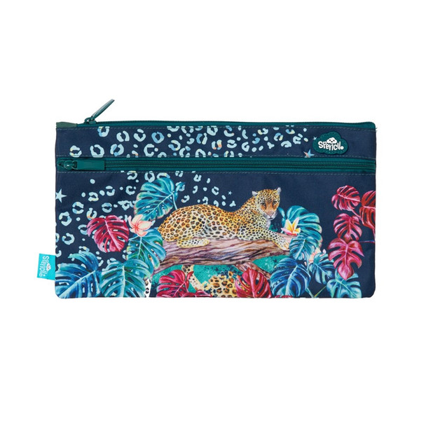 Twin Zip Pencil Case - Leopard Queen