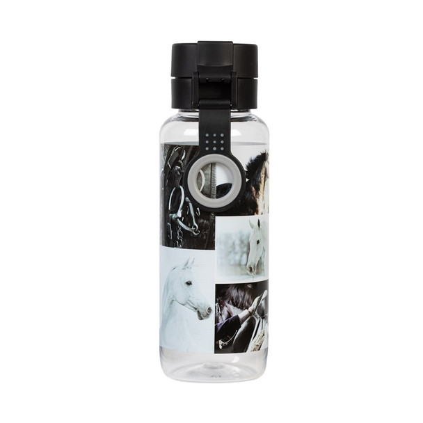 Big Water Bottle - 650ml - Black & White Horses