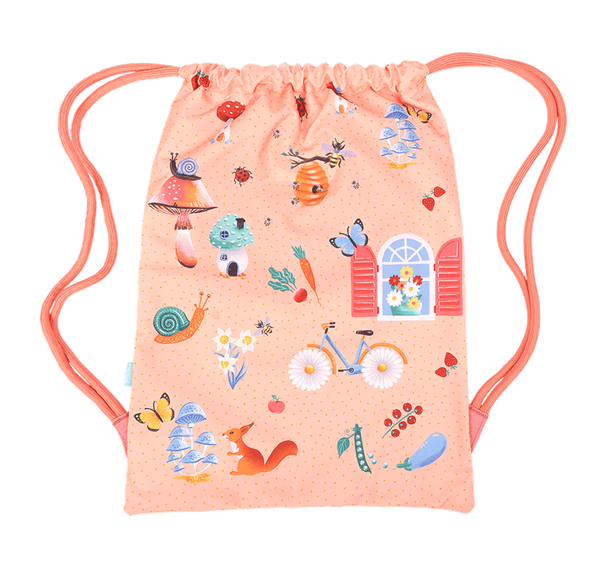 Big Drawstring Bag - Secret Garden