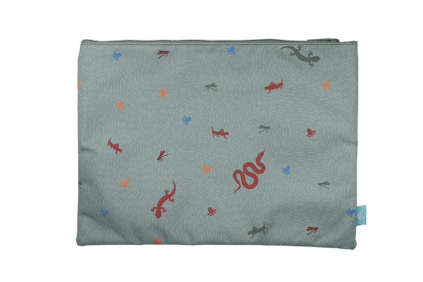 A4 Twin Zip Pencil Case - Quirky Chameleon