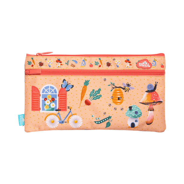 Twin Zip Pencil Case - Secret Garden