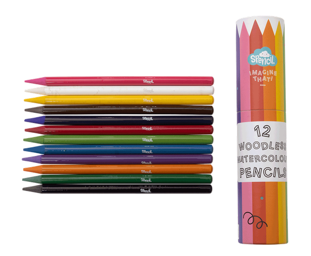12 Woodless Watercolour Pencil Sets in Display Box