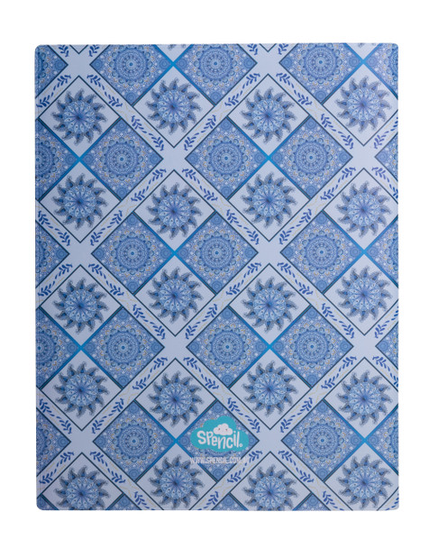 A4 Book Cover - Boho Blue 2