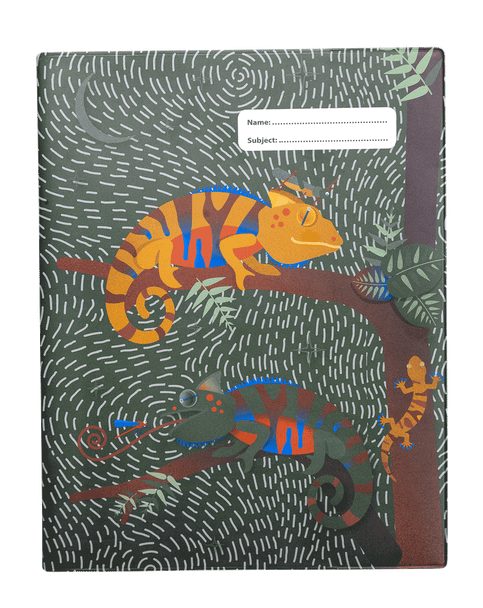 Exercise Book Cover - Quirky Chameleon 2