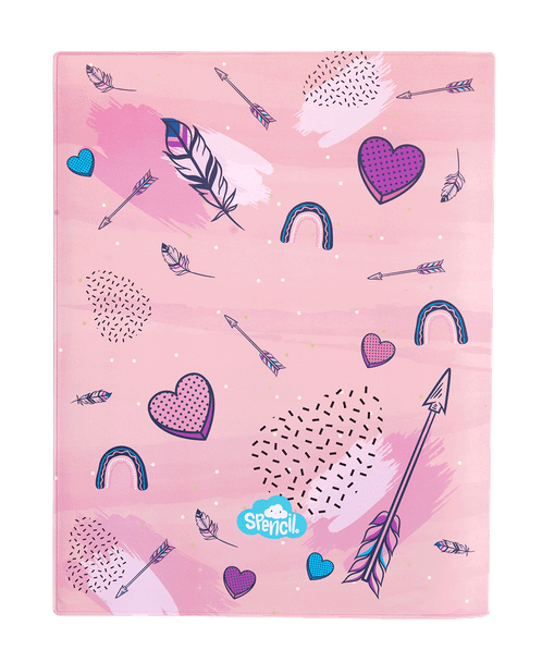 Exercise Book Cover - Hearts & Arrows 2