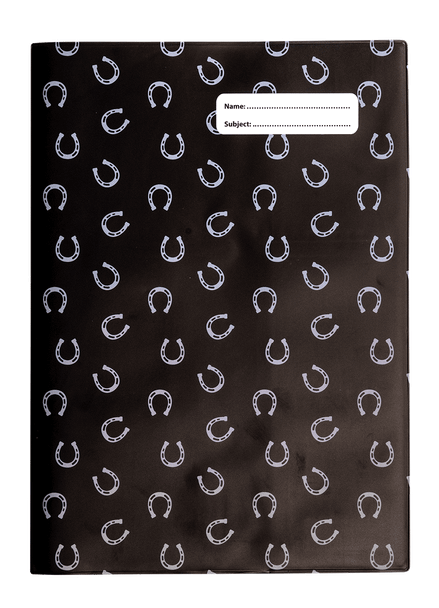 A4 Book Cover - Black & White Horses 6