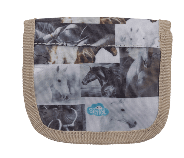 Lanyard Wallet - Black & White Horses