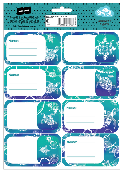 Book Labels - Turtle of Life