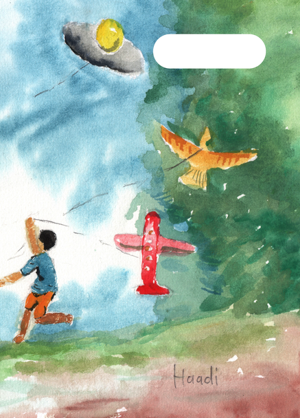 A4 Book Cover - Kites in the Meadow