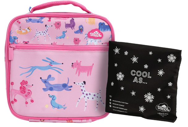 Little Cooler Lunch Bag + Chill Pack - Doodle Dogs