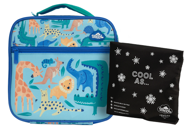 Little Cooler Lunch Bag + Chill Pack - Safari Puzzle