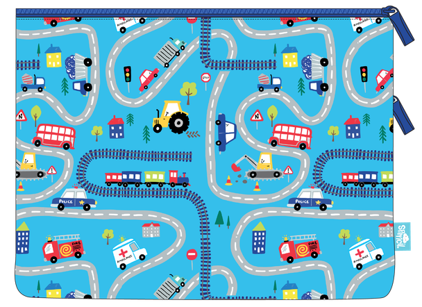 A4 Twin Zip Pencil Case - Tiny Town