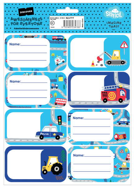 Book Labels - Tiny Town