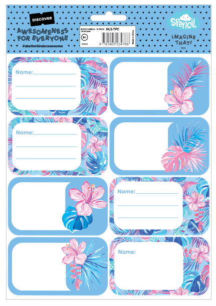 Book Labels - Tropicana