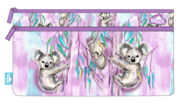 Twin Zip Pencil Case - Koala Haven