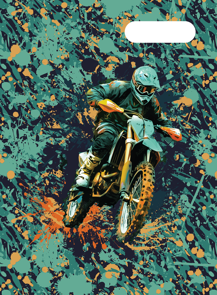 Scrapbook Cover - Moto Camo Trax