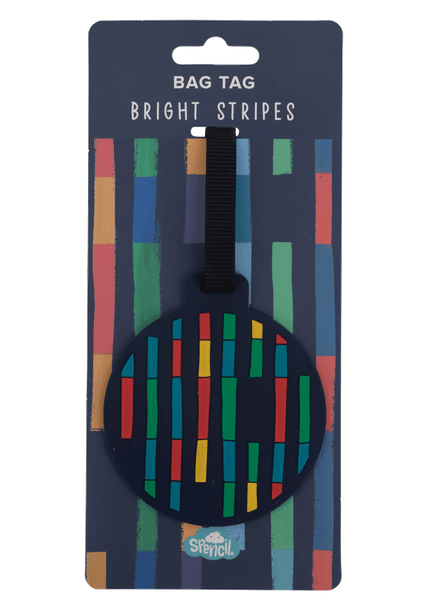Bag Tag - Bright Stripes