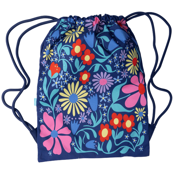 Big Drawstring Bag - Flower Fun