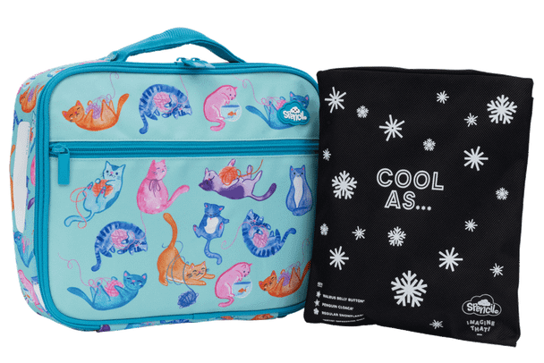 Big Cooler Lunch Bag + Chill Pack - Crazy Cats