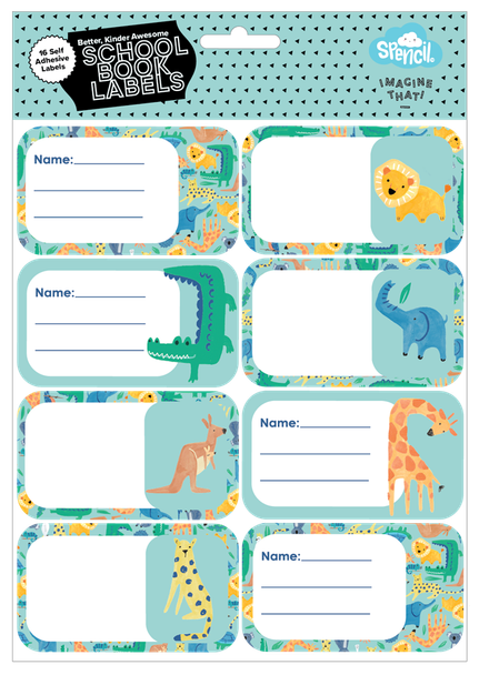 Book Labels - Safari Puzzle