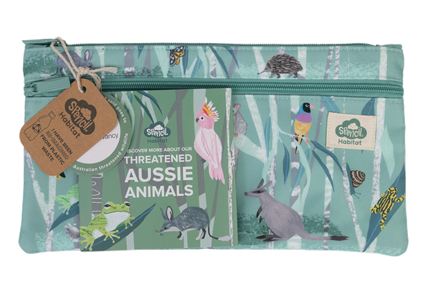 Habitat Twin Zip Pencil Case - Threatened Aussies
