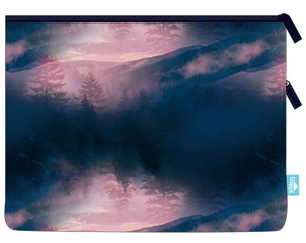 A4 Twin Zip Pencil Case - Twilight