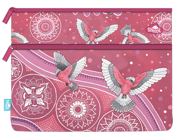 A4 Twin Zip Pencil Case - Galah Story