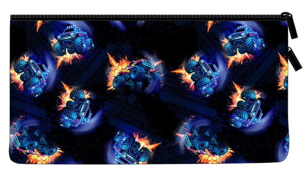 Twin Zip Pencil Case - Monster Blaze