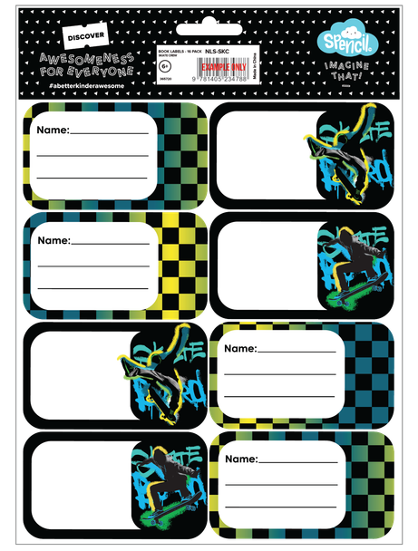 Book Labels - Skate Crew
